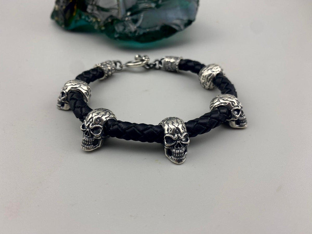 Wild skull bracelet front view on a light background