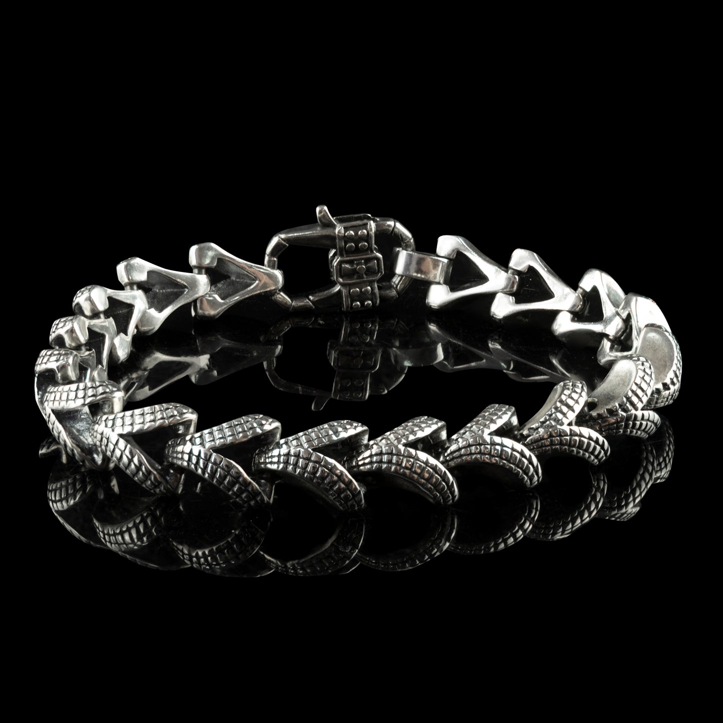 Bruralist silver chain bracelet Biker jewelry Biker bracelet