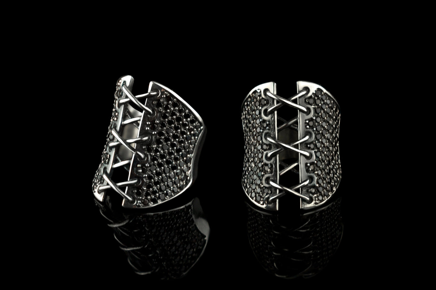 Corset Ring Goth jewelry  Wide Band ring,