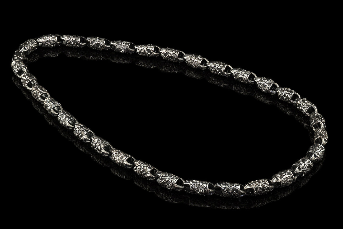 Men silver chain Biker jewelry Very heavy chain Lion necklace Biker silver chain