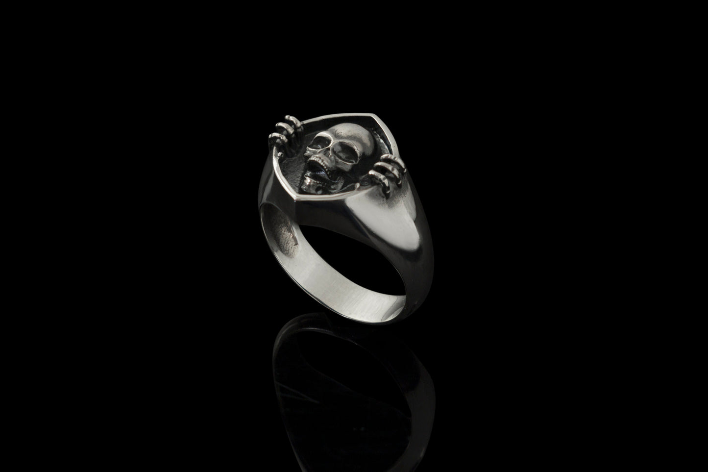 Skull ring Silver skull ring Biker jewelry Sterling silver 925 Men jewelry Mexican skull Zerren ring