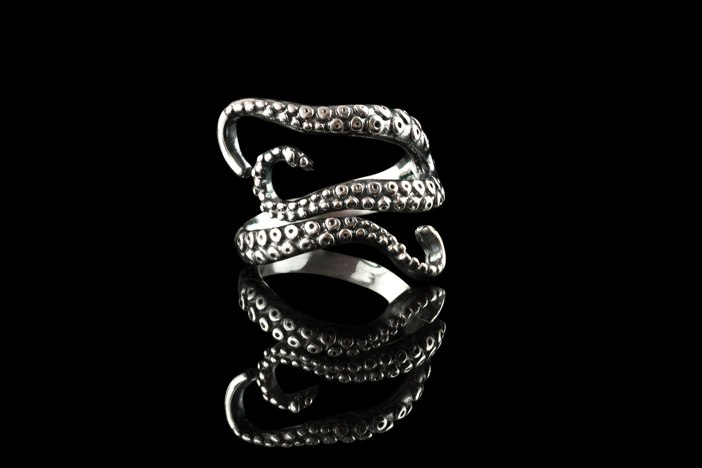 Adjustable silver ring  Octopus Kraken jewelry Everyday ring