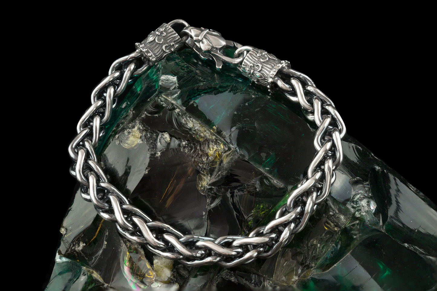 Handmade silver bracelet Casual man jewelry Men Chain Bracelet Medieval silver bracelet