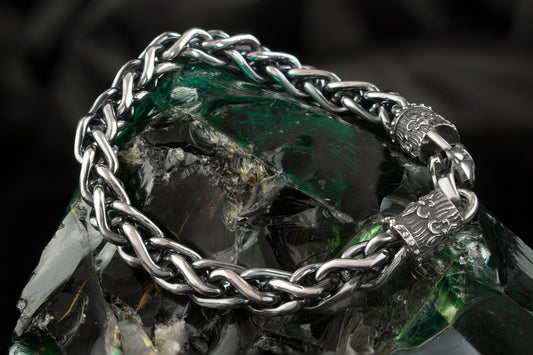 Handmade silver bracelet Casual man jewelry Men Chain Bracelet Medieval silver bracelet