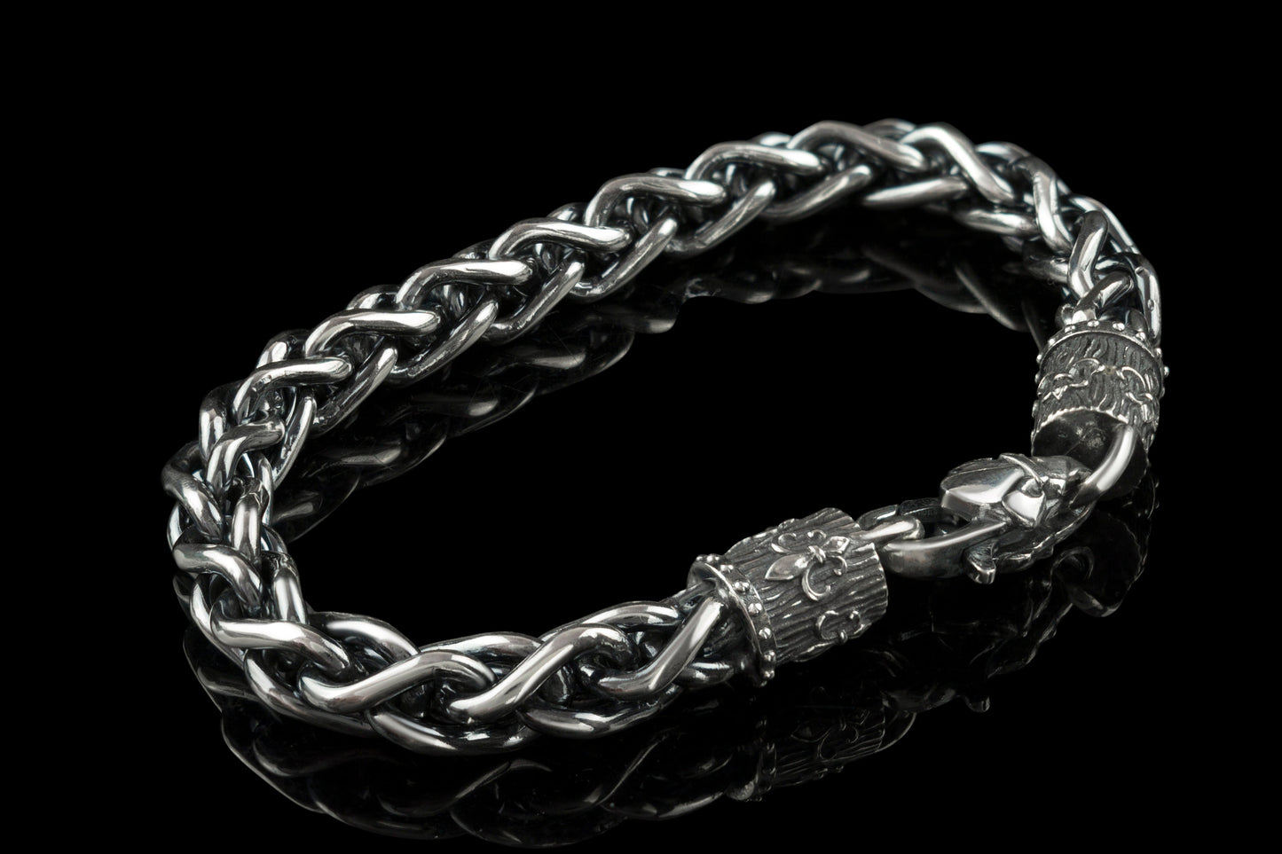 Handmade silver bracelet Casual man jewelry Men Chain Bracelet Medieval silver bracelet