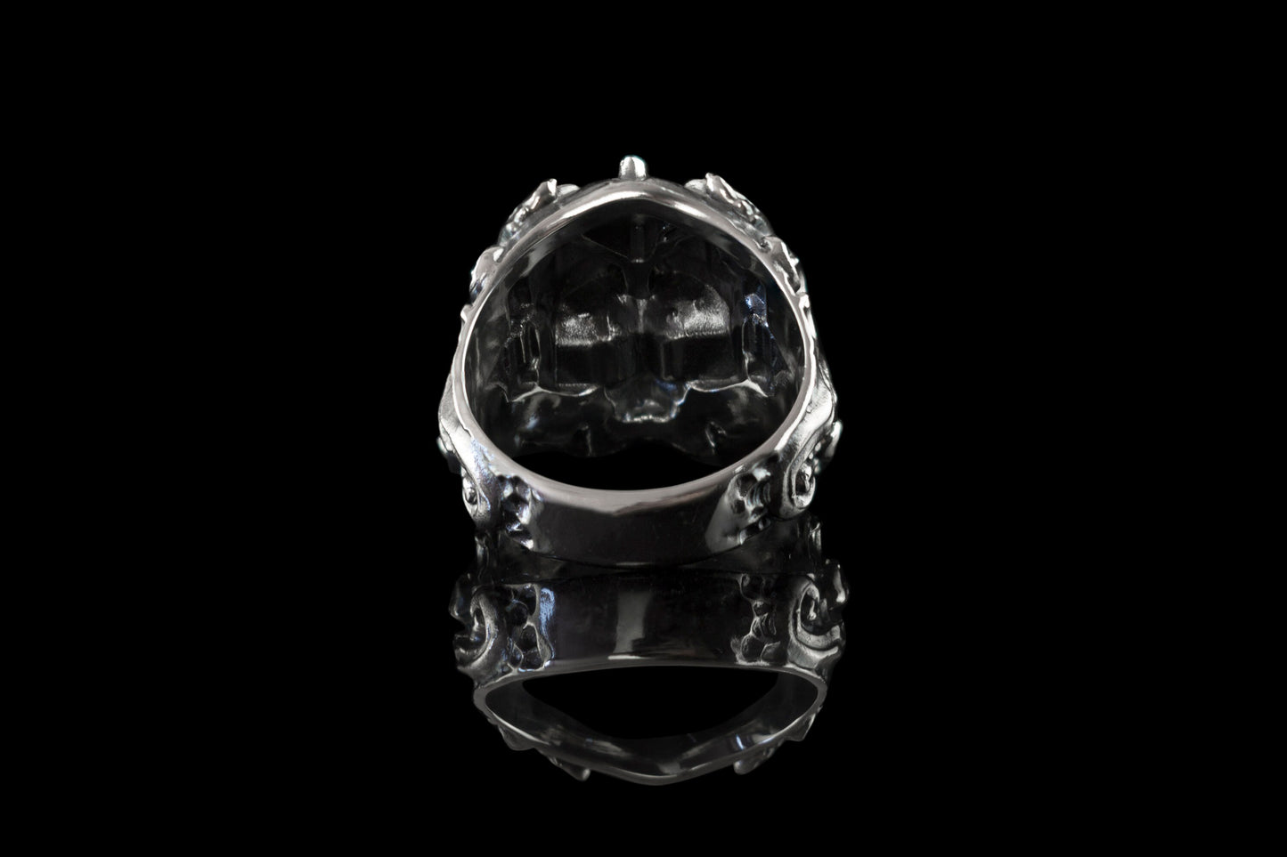 Silver skull ring Biker ring Skull jewelry Masonic ring Silver biker jewelry