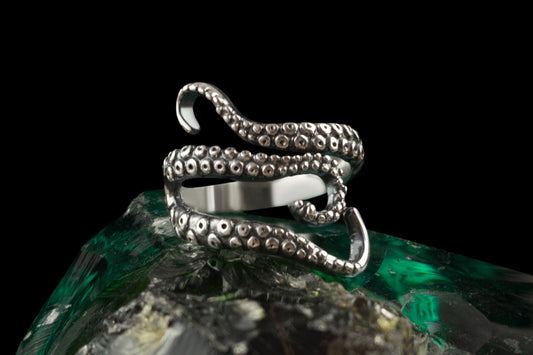Silver octopus ring Statement ring Kraken ring Wrap ring Gothic silver ring  Kraken jewelry  Adjustable women's ring Tentacle