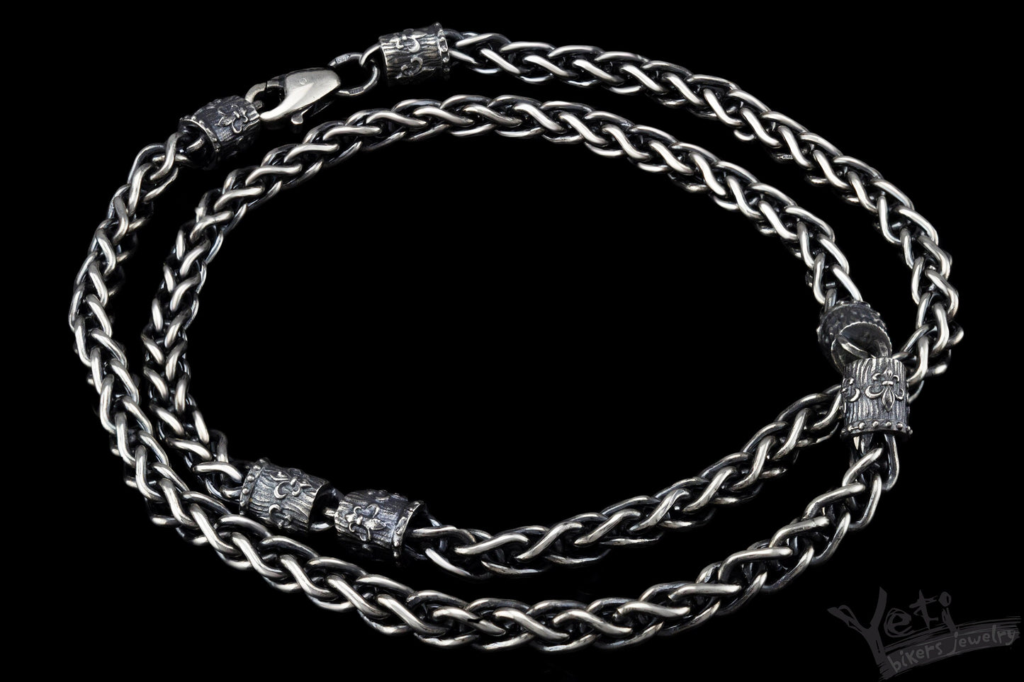 Anchor chain Medieval necklace  Fleur de Lis chain