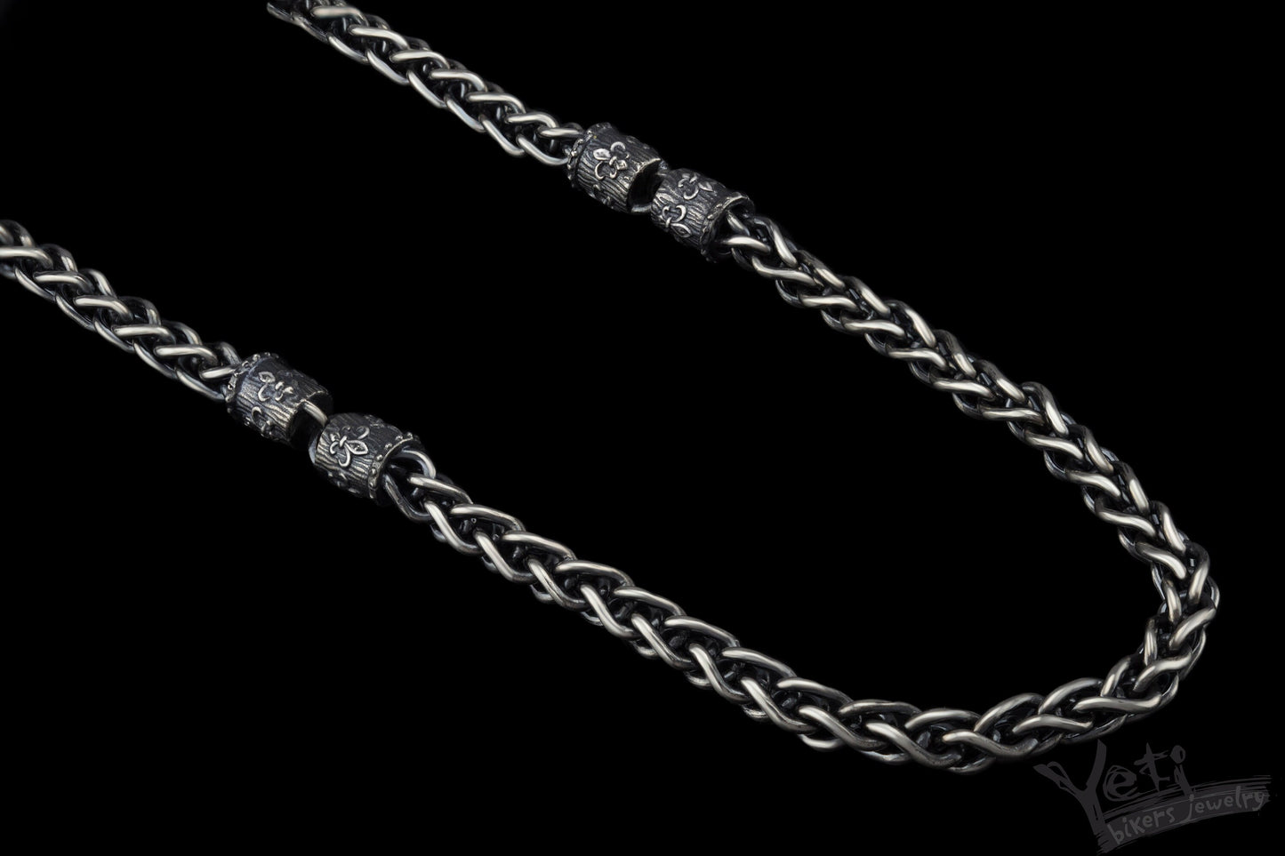 Anchor chain Medieval necklace  Fleur de Lis chain