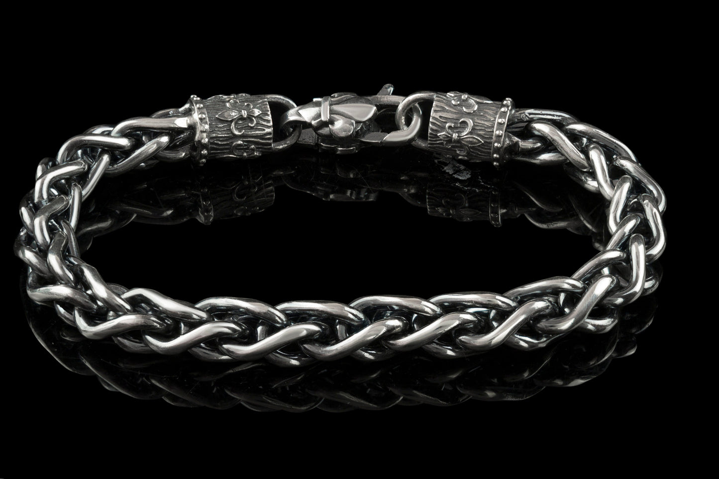 Handmade silver bracelet Casual man jewelry Men Chain Bracelet Medieval silver bracelet