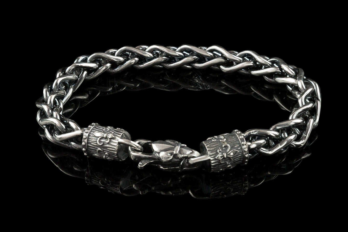 Handmade silver bracelet Casual man jewelry Men Chain Bracelet Medieval silver bracelet