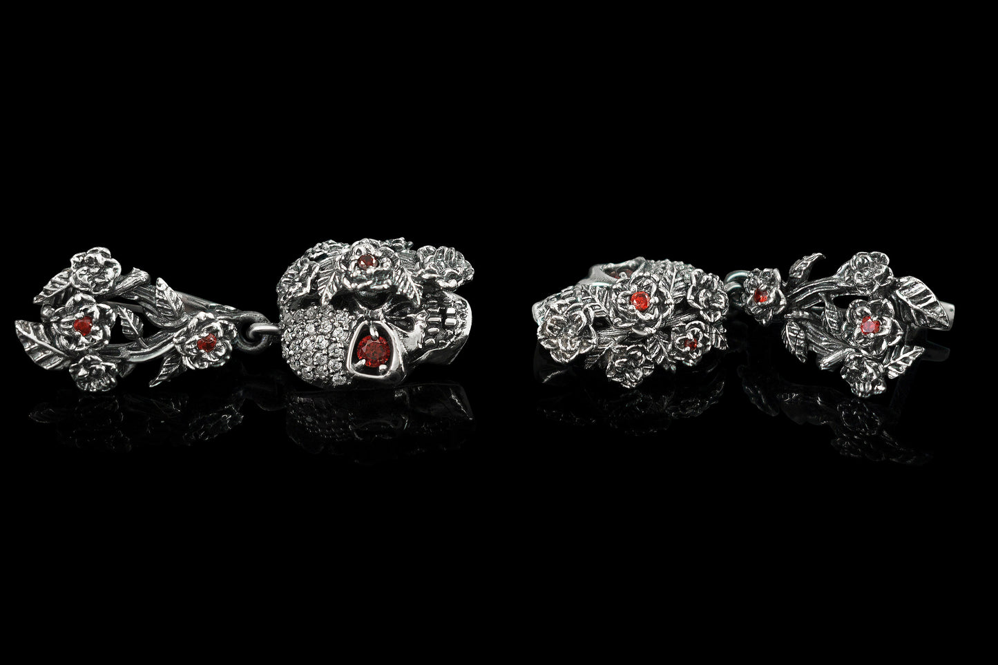 Silver skull  earrings Skull jewelry Skull gift for her Skull women jewelry