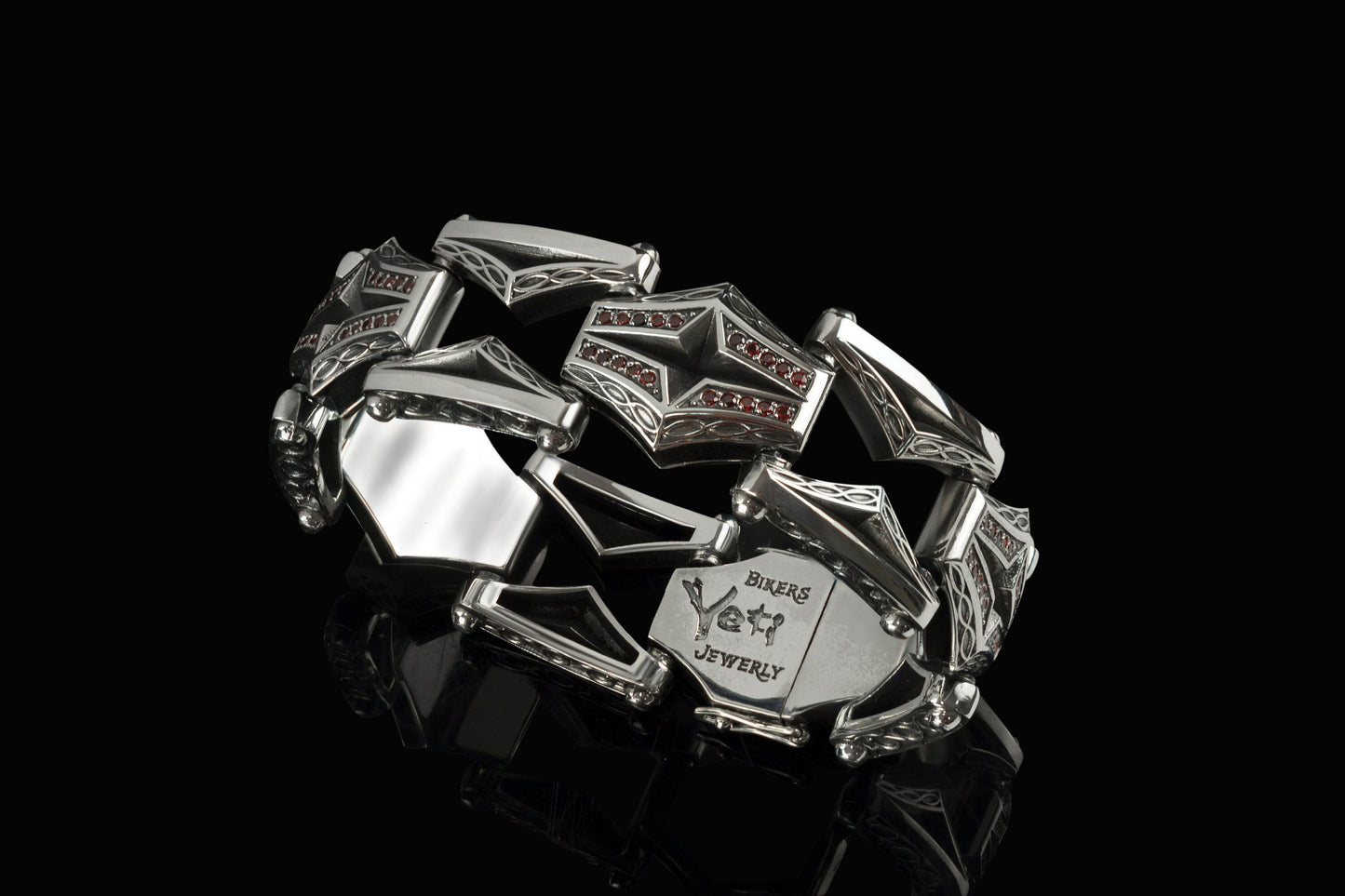 Biker bracelet Brutal jewelry Men's silver bracelet "Success is never blamed"