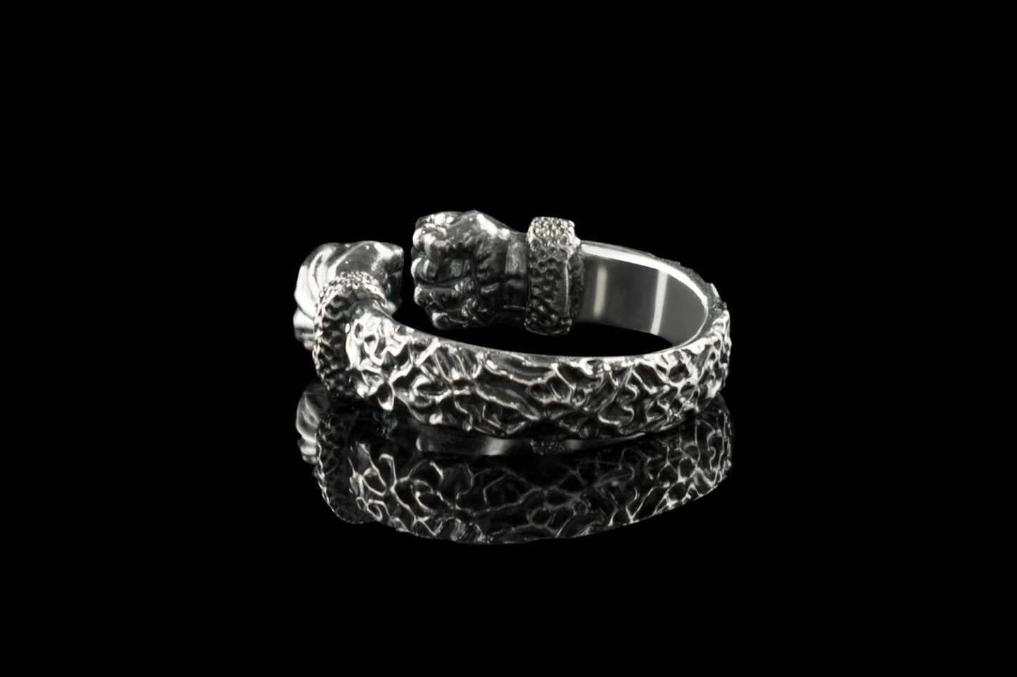 Adjustable ring for men Silver ring Biker jewelry Silver biker jewelry