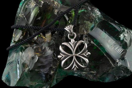 Men's biker silver pendant Medieval cross  Silver Maltese cross