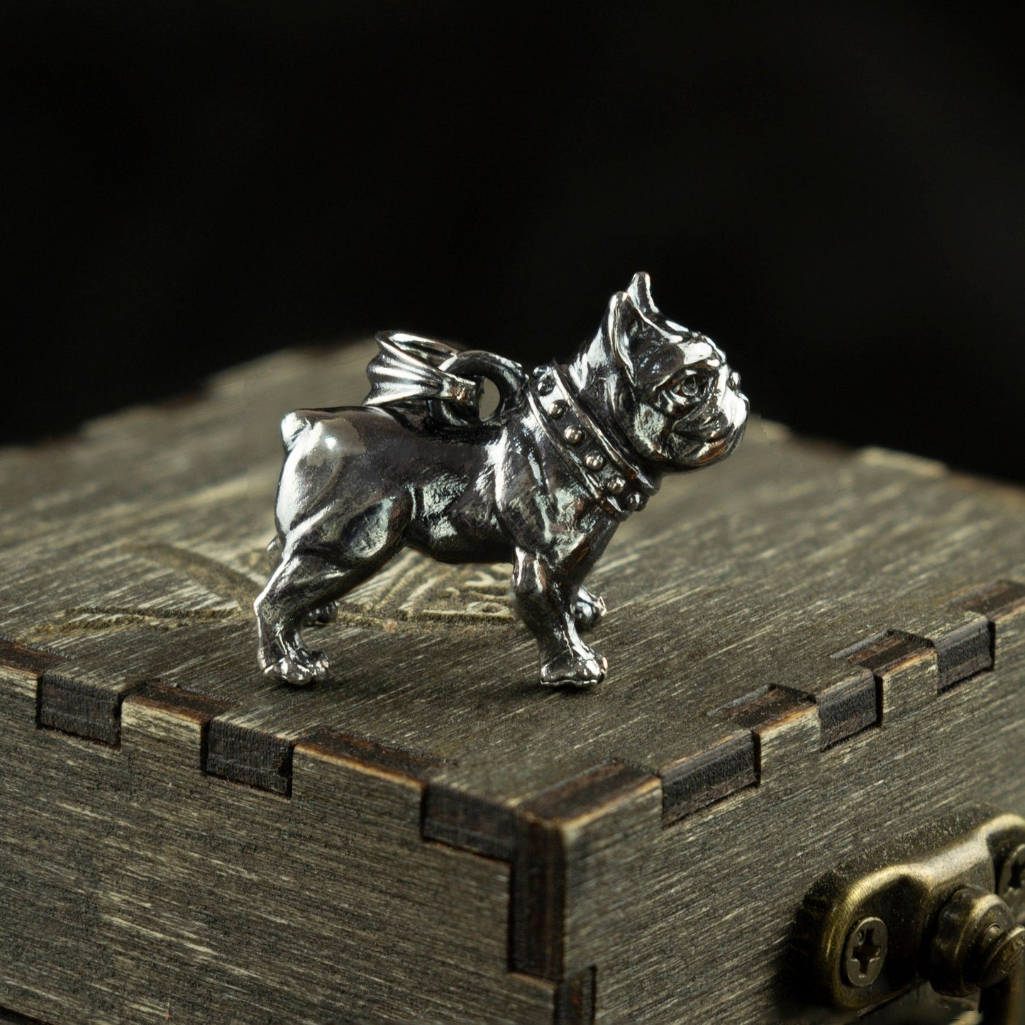 French Bulldog pendant Sterling silver dog pendant Pet silver pendant