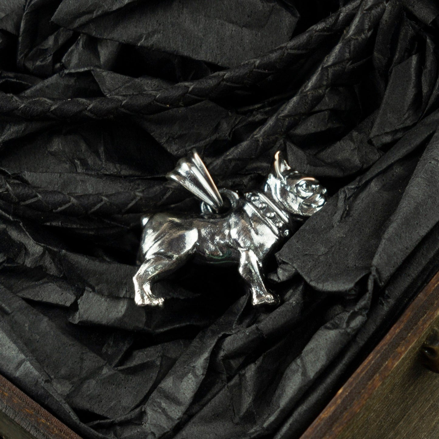 French Bulldog pendant Sterling silver dog pendant Pet silver pendant
