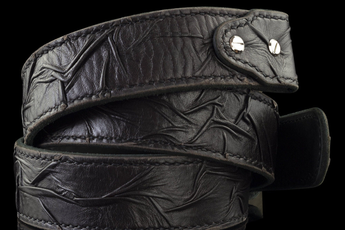 Leather Belt Strap Brown leather Belt strap for buckle Biker accessories