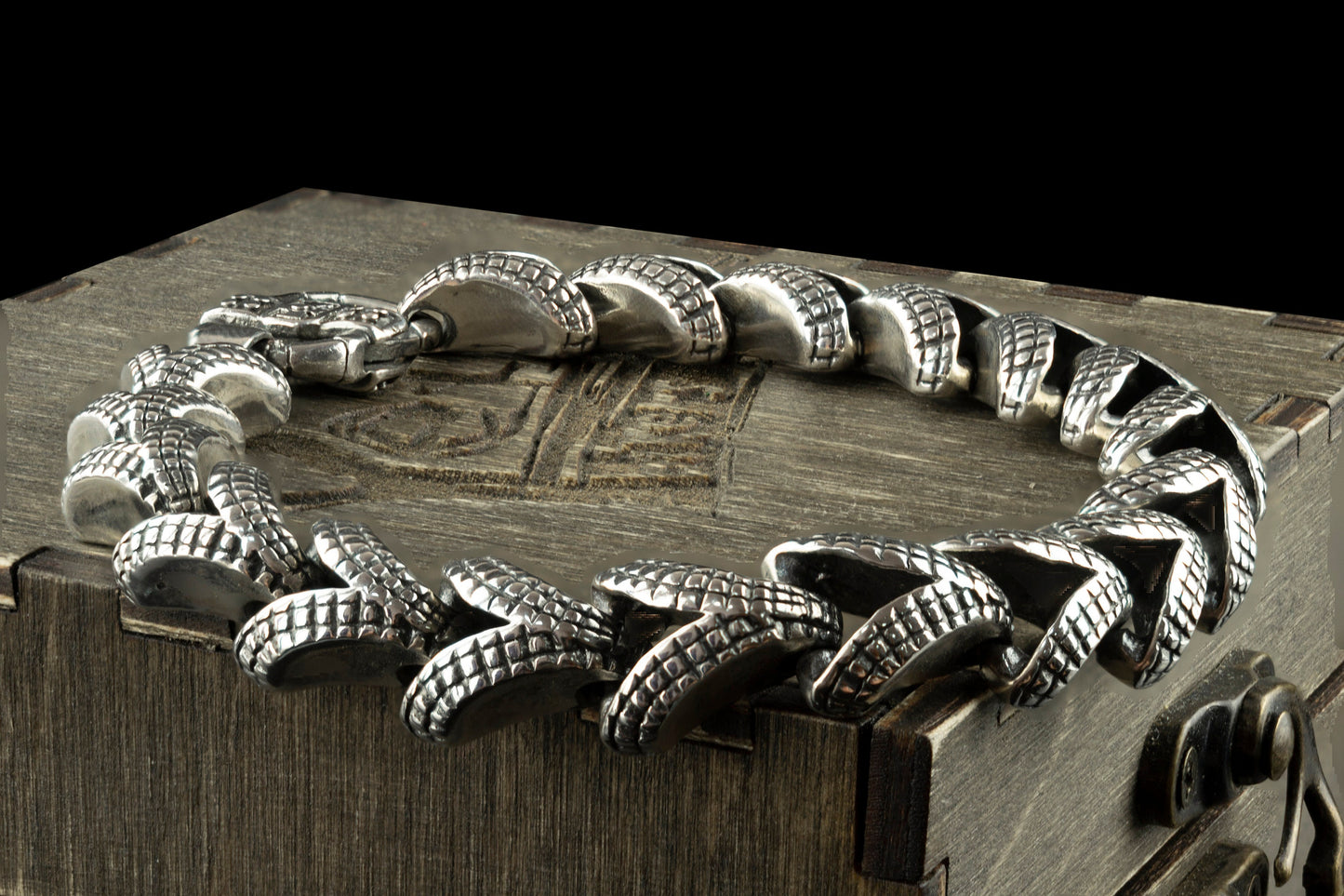 Heavy bracelet Men's silver bracelet