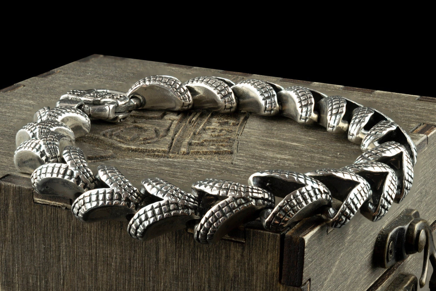 Heavy bracelet Men's silver bracelet
