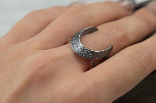 Women's silver ring Moon Witches silver ring Halloweens jewelry