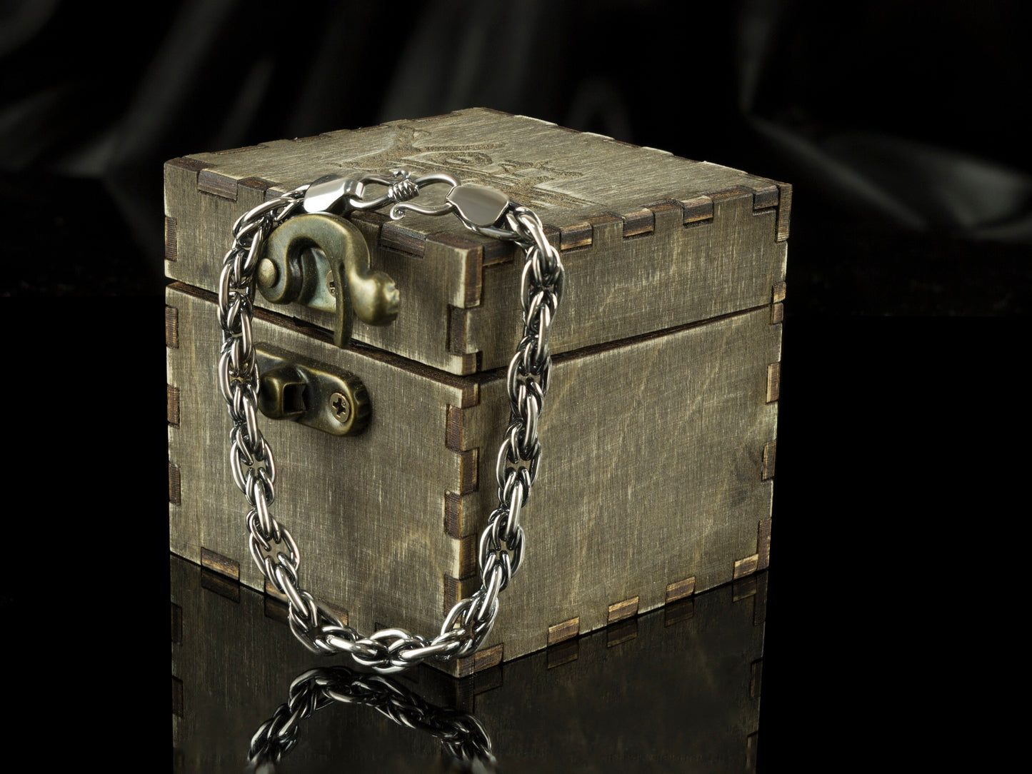 Handmade silver bracelet 6 mm bracelet wide Men's silver bracelet