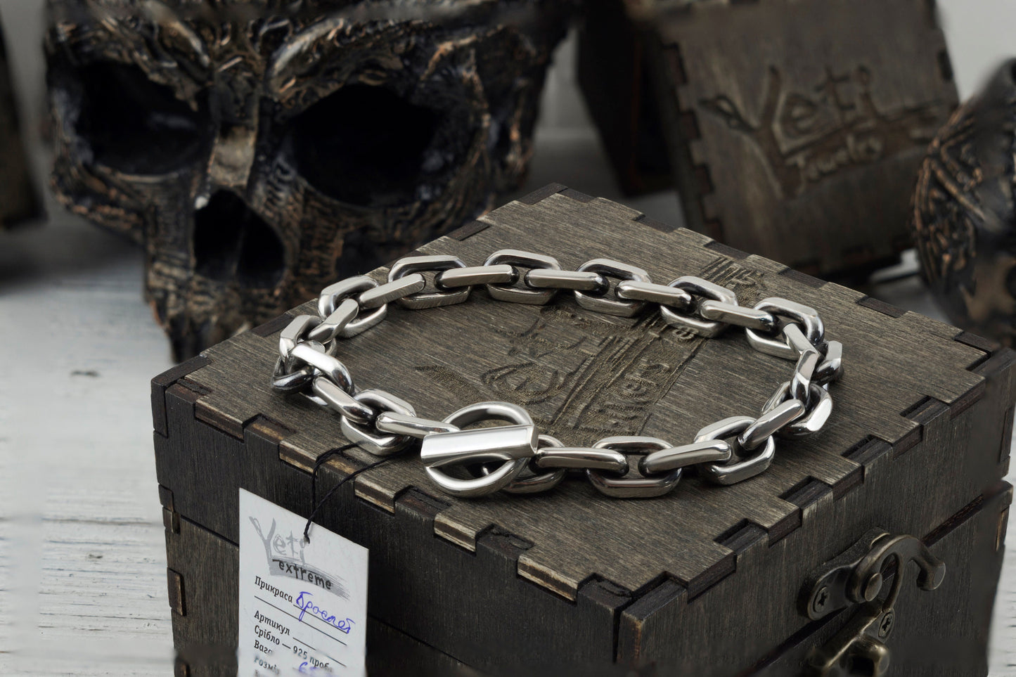 Anchor chain bracelet Sterling silver 925  bracelet anchor Men's bracelet  9 mm width  Silver bracelet with personalization