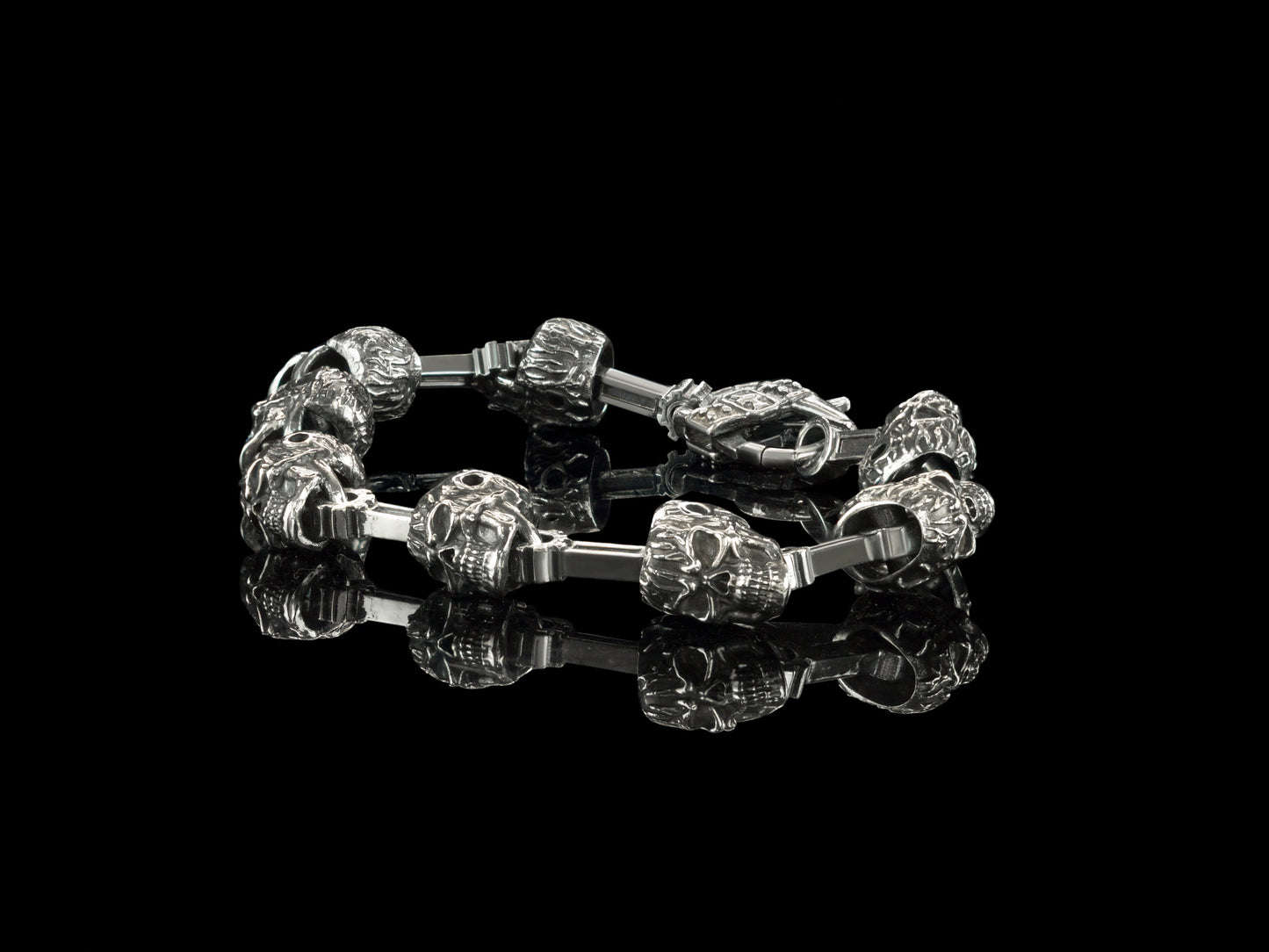 Biker bracelet Skull piston bracelet Biker jewelry  Piston bracelet