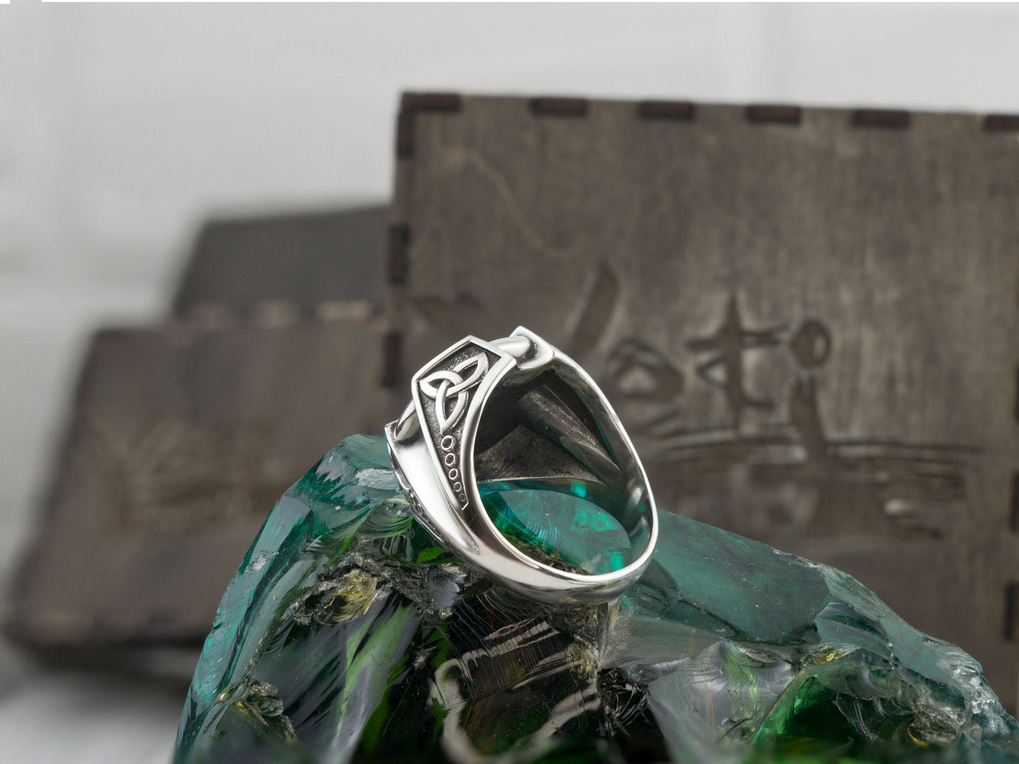 Celtic cross ring Silver Celtic cross Viking ornament jewelry Men ring
