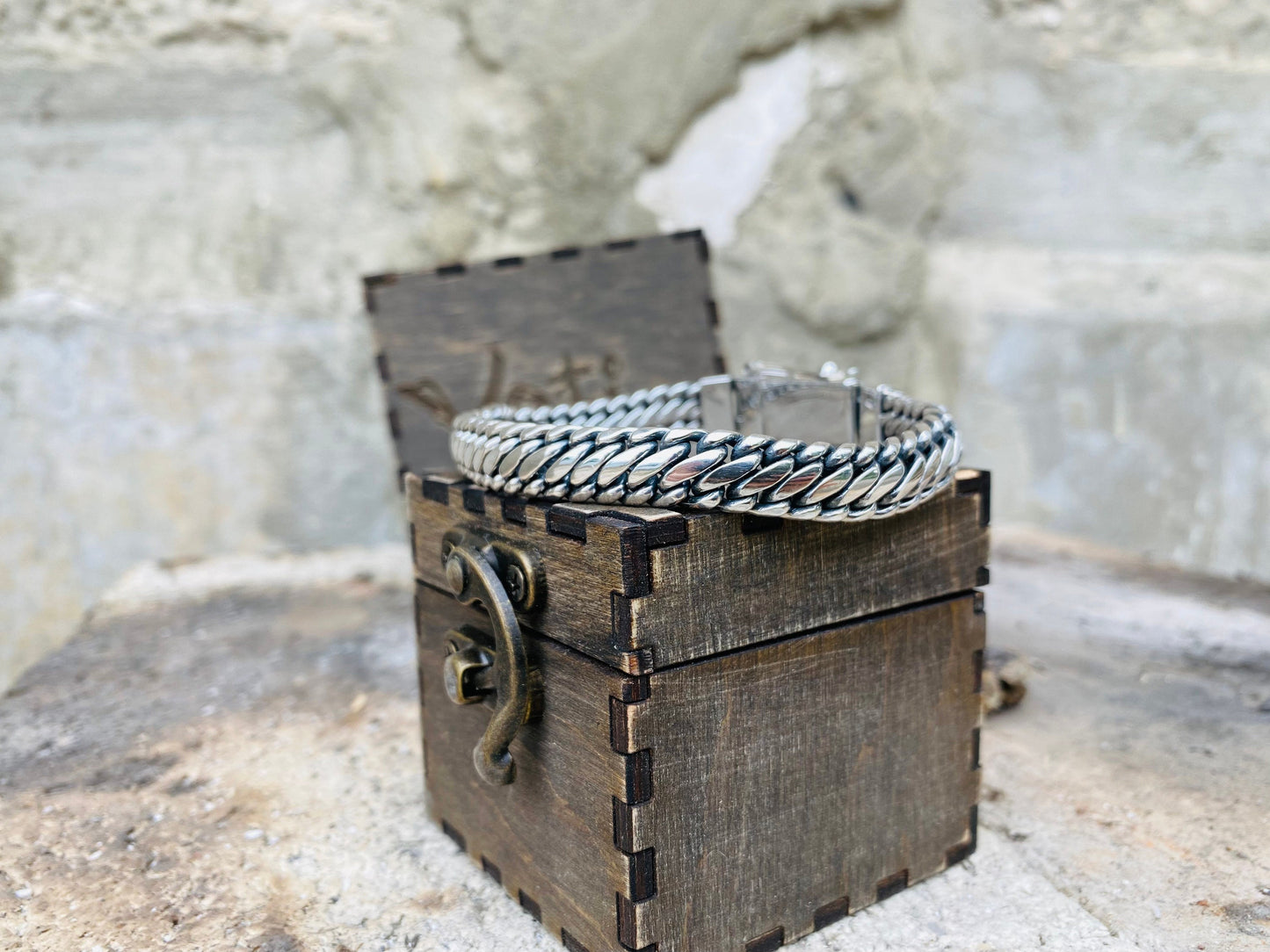 Handmade Silver Bracelet, Handwoven Bracelet, Chunky Bracelet, Braided Bracelets, Men's Jewelry, Men's Chain Bracelet