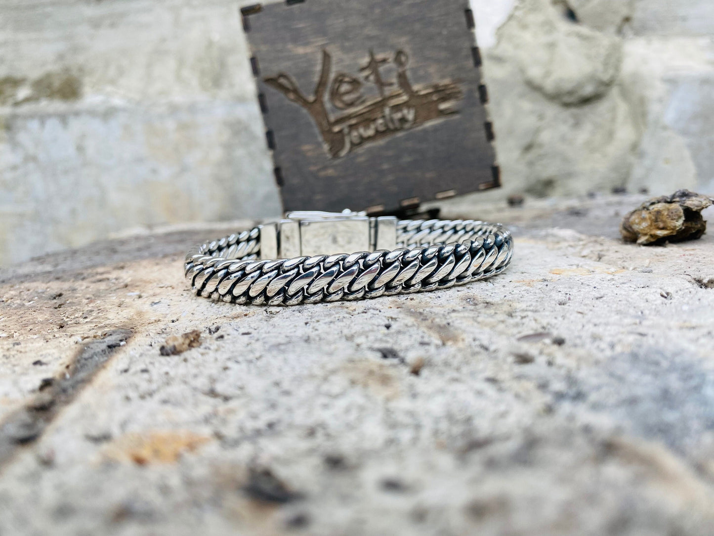 Handmade Silver Bracelet, Handwoven Bracelet, Chunky Bracelet, Braided Bracelets, Men's Jewelry, Men's Chain Bracelet