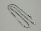 Forge 5 mm sterling silver chain laid out full length with lobster clasp and end cap