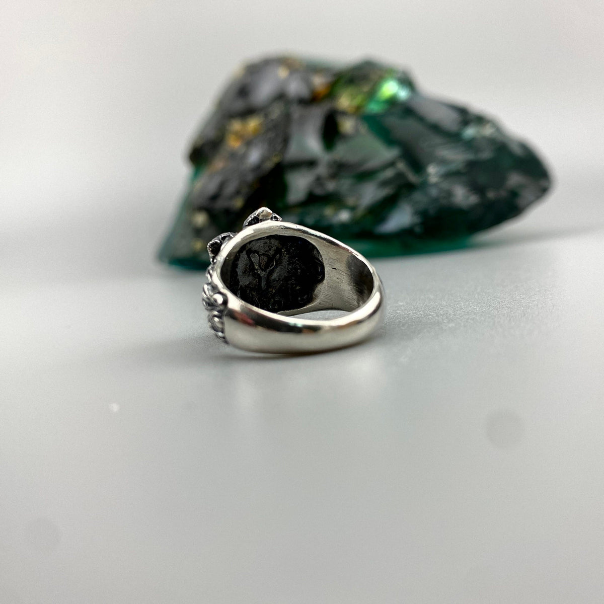 Furious Bonnie ring from below showing the inside of the band