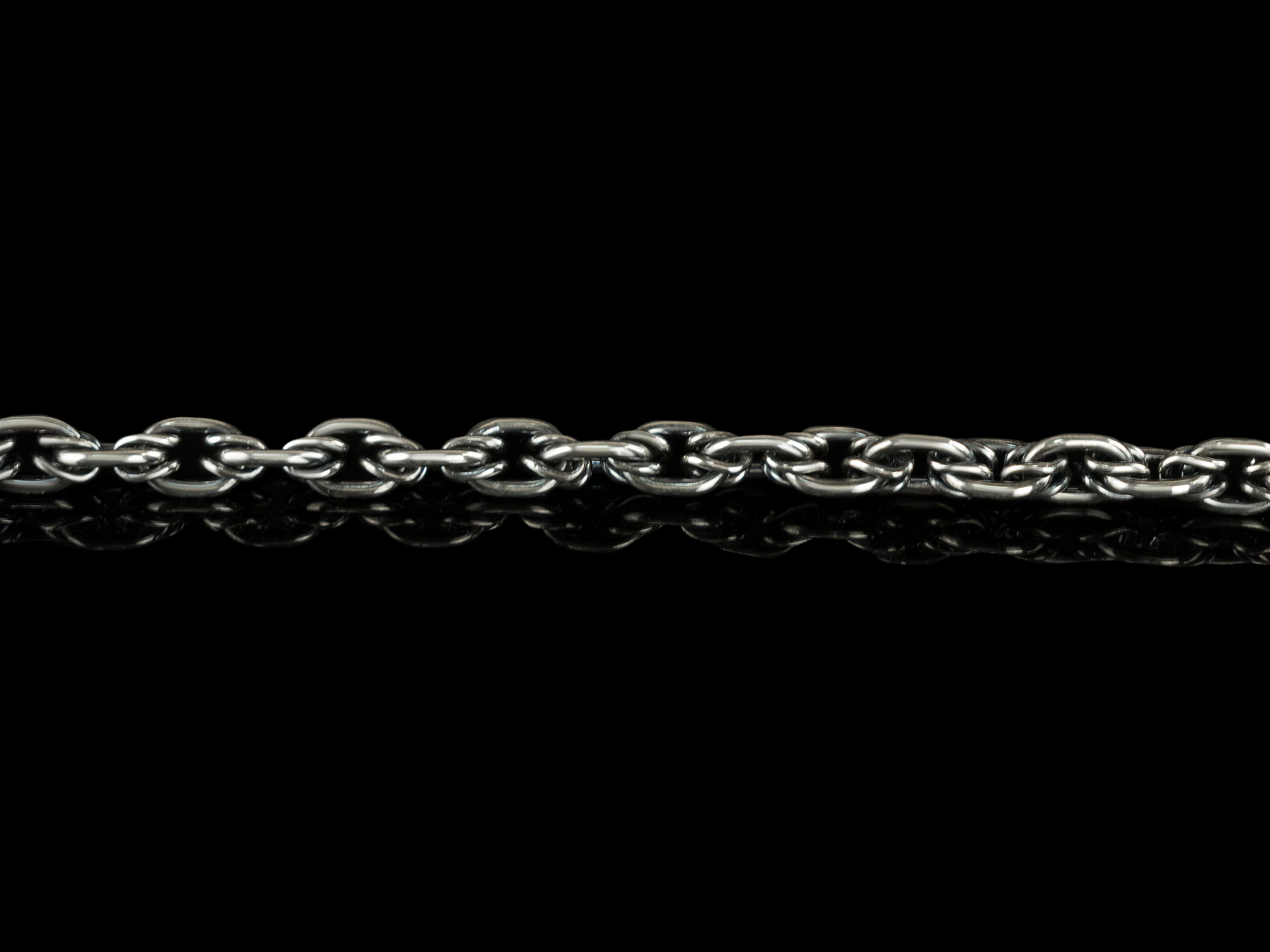 Graf 10 mm sterling silver biker chain, straight
