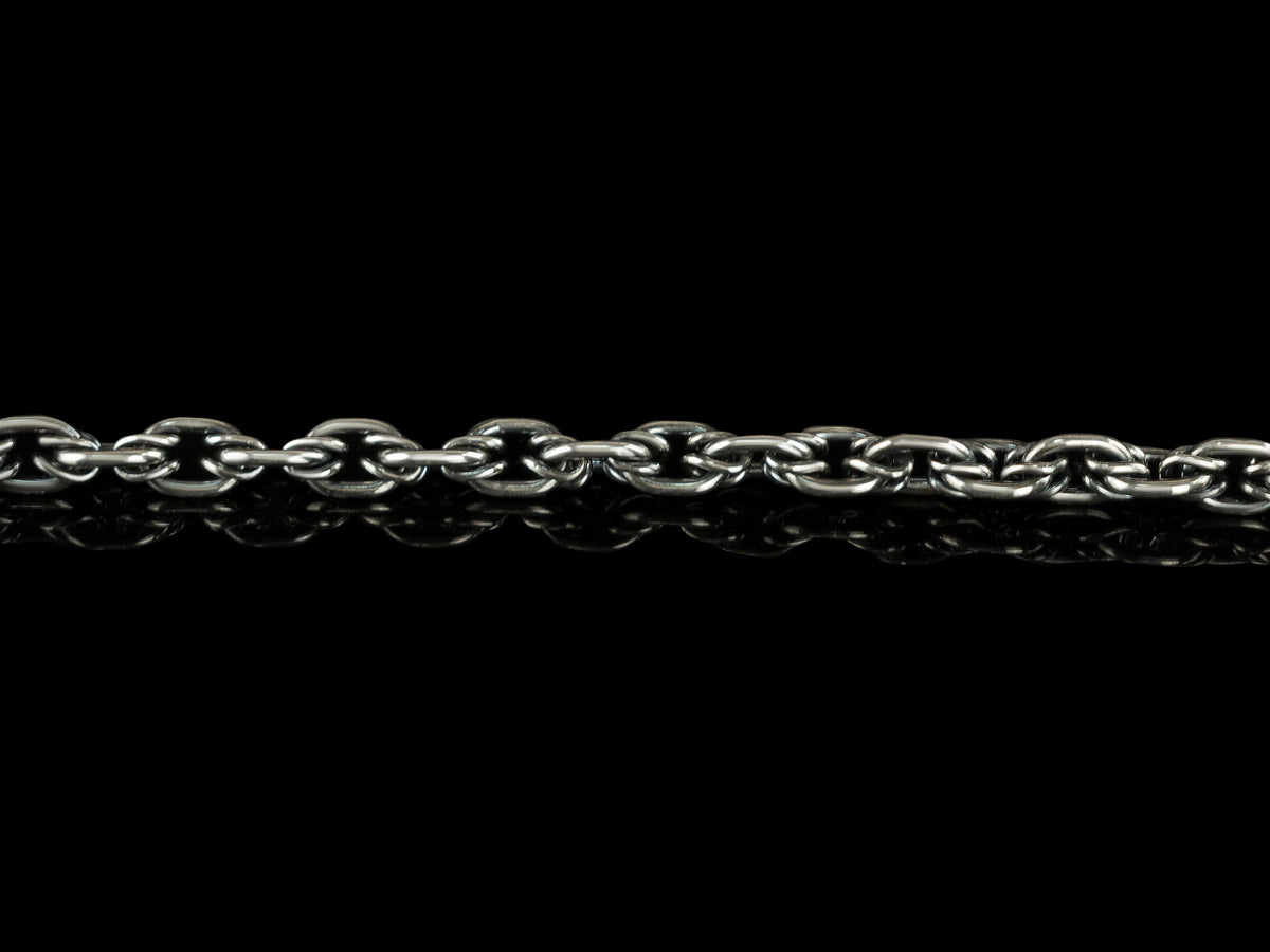 Graf 10 mm sterling silver biker chain, straight