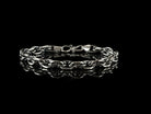 Graf bracelet side view showing the sculptural interlocking chain