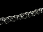 Close-up of the Graf bracelet's interlocking sterling silver links