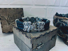 Guardian 25 mm heavy sterling silver and leather biker bracelet, on box 2
