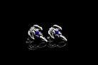 Scorpion 925 sterling silver earrings with cubic zirconia and gothic sculptural design
