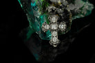 Jeanne d’Arc-inspired Victorian gothic cross pendant in 925 sterling silver with multiple cubic zirconia stones