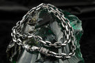 Men's heavy anchor chain necklace in polished 925 sterling silver with bold interlocking links by Yeti Jewelry