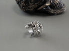 925 sterling silver Dragon’s Grasp ring with detailed sculptural dragon, scales and claw design
