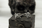 Fleur de Lis men's cufflinks handcrafted from 925 sterling silver with detailed gothic-inspired design
