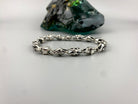 Zack 925 sterling silver garnet bracelet with gothic biker design