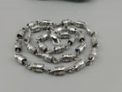 Forcer heavy 925 sterling silver chain with sculptural cylindrical links, approximately 137 grams