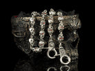 Heavy skull link wallet chain with swivel snap hooks at both ends