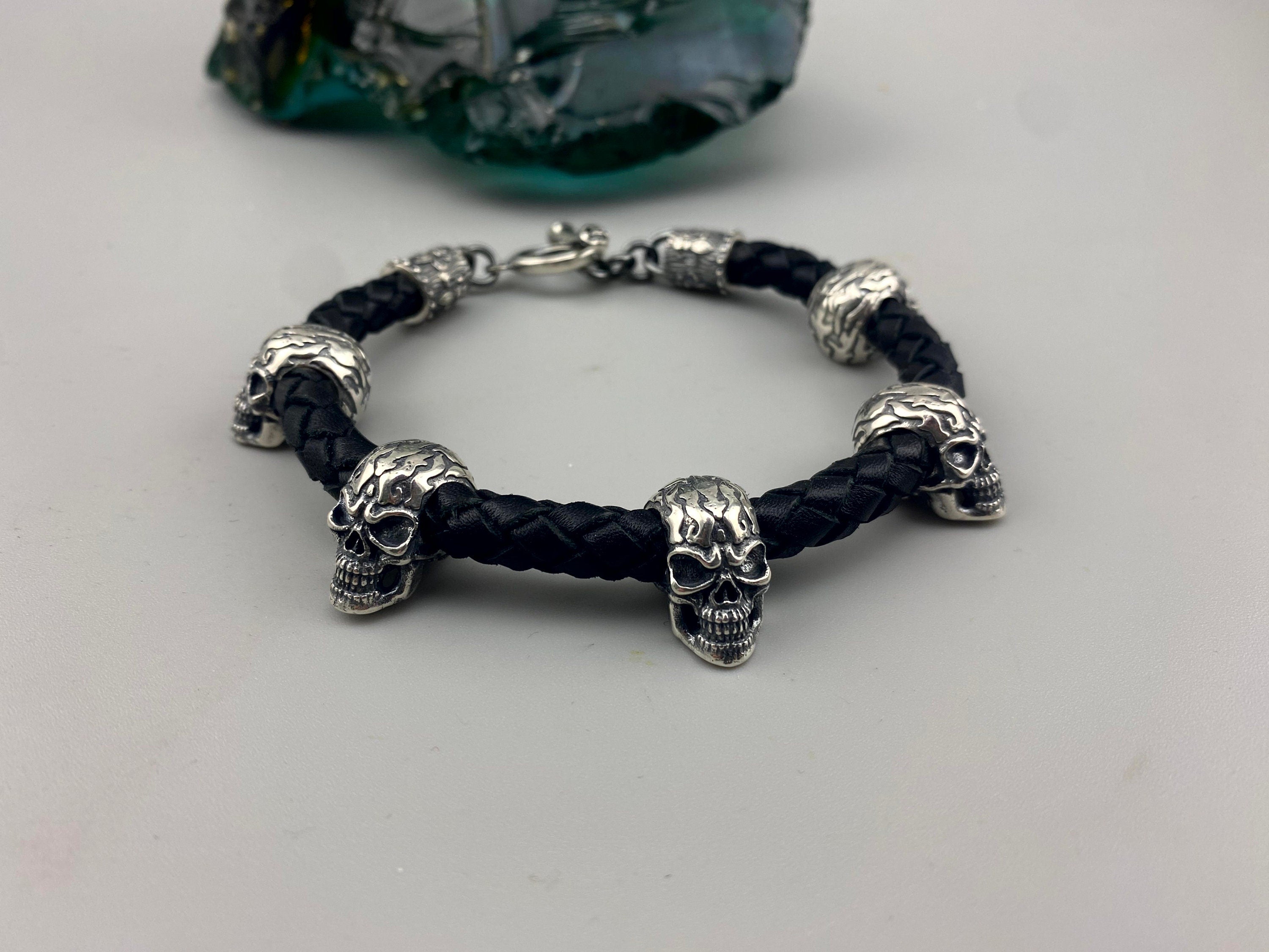 Wild skull bracelet front view on a light background