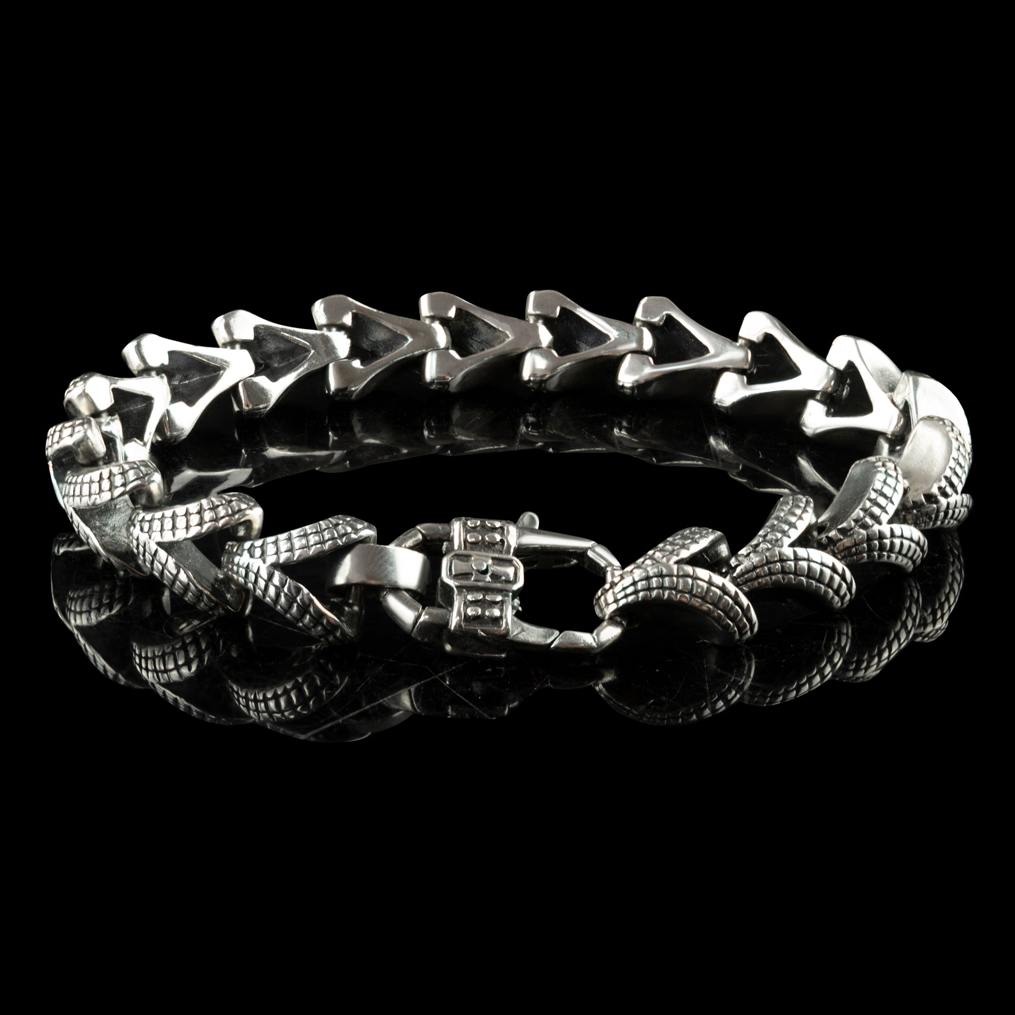 Bruralist silver chain bracelet Biker jewelry Biker bracelet