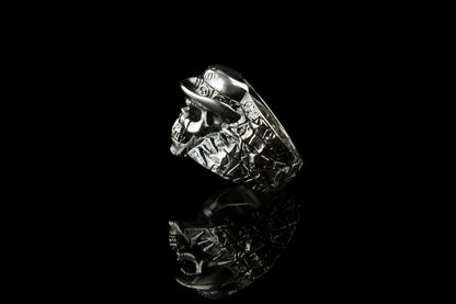 Skull ring Mens silver ring 10 size Tosahwi jewelry Biker jewelry
