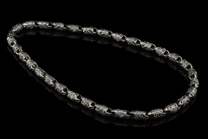 Huge silver chain Lions Men's jewelry